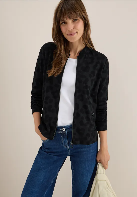 Leo Jacquard Jacke Black