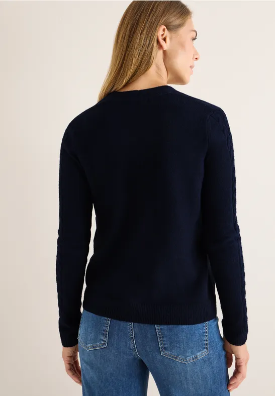 Cardingan mit Strickdetails urban dark blue