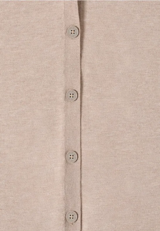 Langer Cardigan sandalwood beige melange