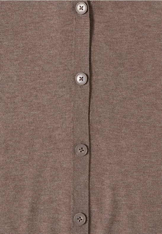 Langer Cardigan chocolate mousse melange