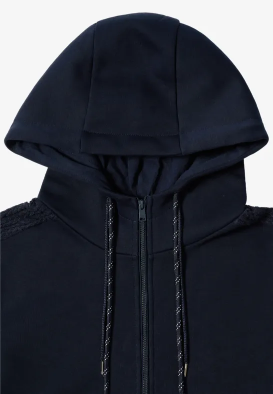 Sweatjacke mit Zopfmuster urban dark blue