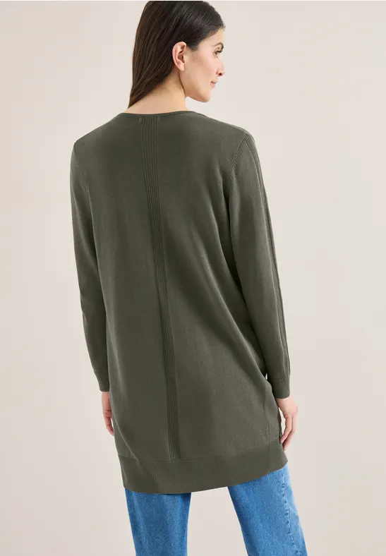 Lang basisvest khaki