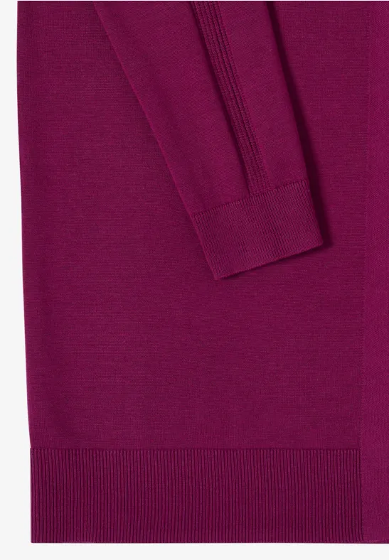 Long cardigan basique magenta purple
