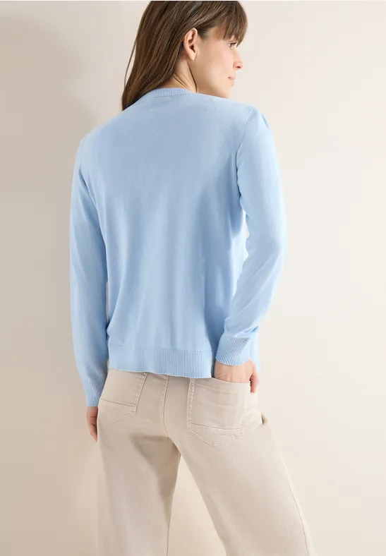 Cardigan de base light sky blue