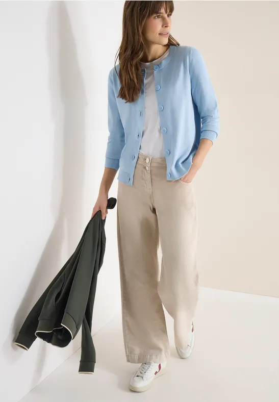 Cardigan de base light sky blue