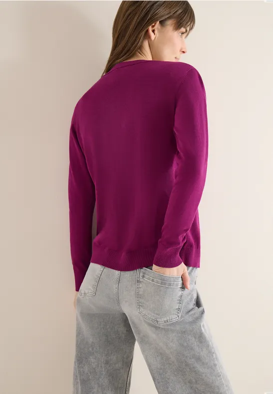 Cardigan de base magenta purple