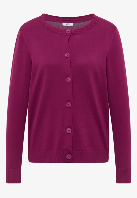 Cardigan de base magenta purple