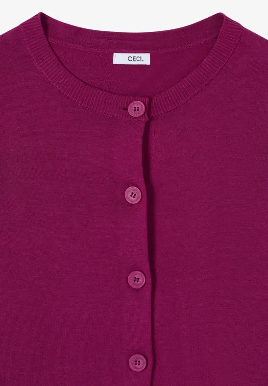 Cardigan de base magenta purple