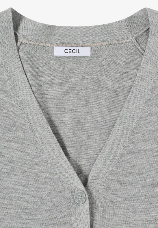 Cardigan de base mineral grey melange