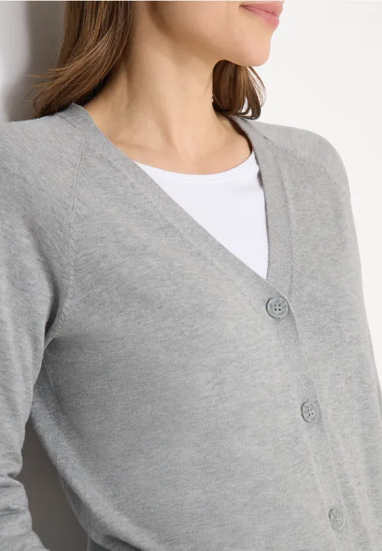 Cardigan de base mineral grey melange