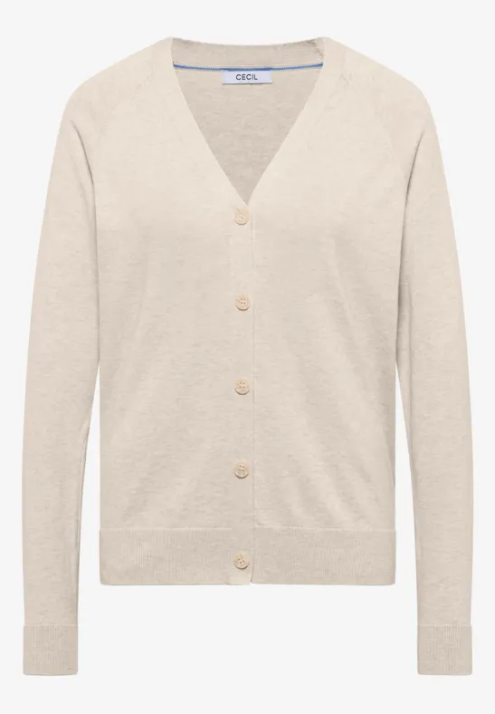 Cardigan de base egg beige melange