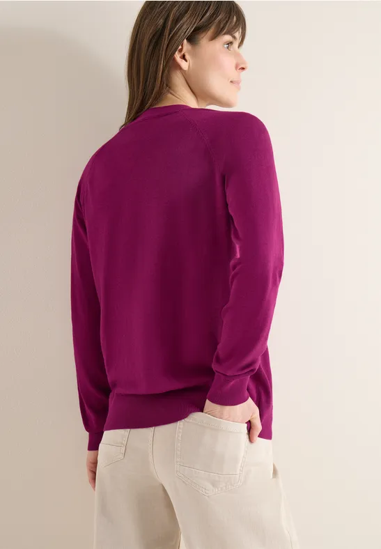 Cardigan de base magenta purple