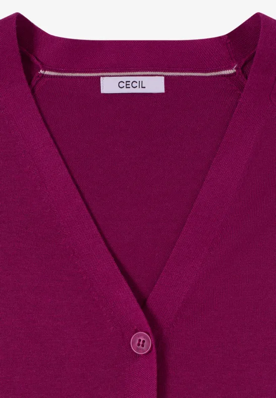 Cardigan de base magenta purple