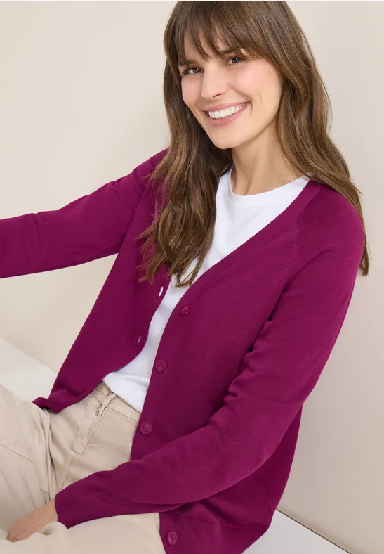 Cardigan de base magenta purple