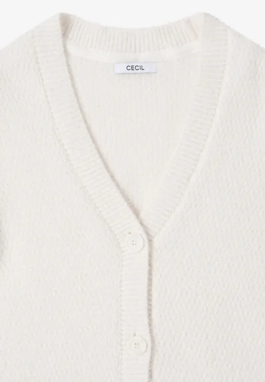 Vest van verengaren light greige