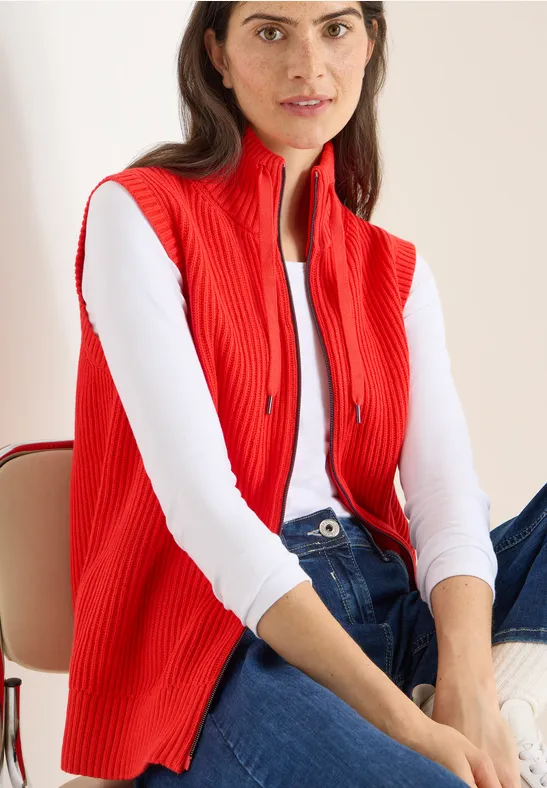 Gilet structuré avec fermeture éclair pumpkin orange