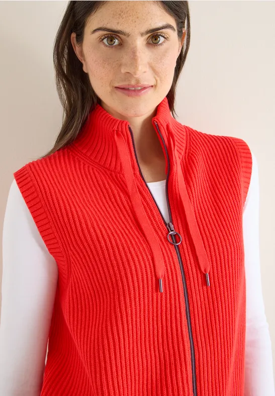 Gilet structuré avec fermeture éclair pumpkin orange