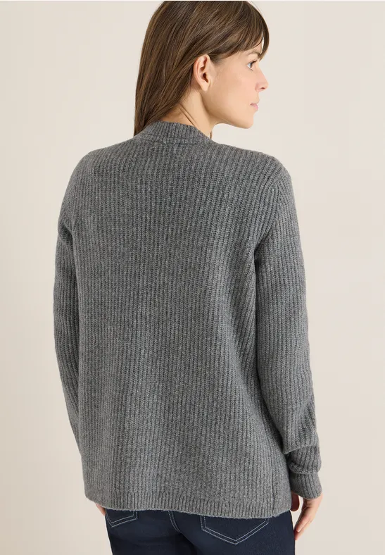 Cardigan mit Struktur flint grey melange