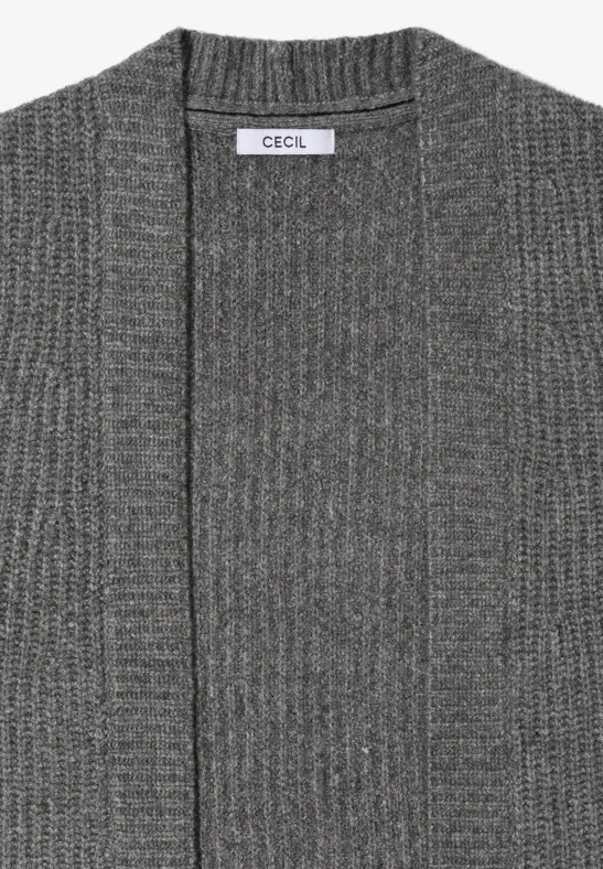 Cardigan mit Struktur flint grey melange