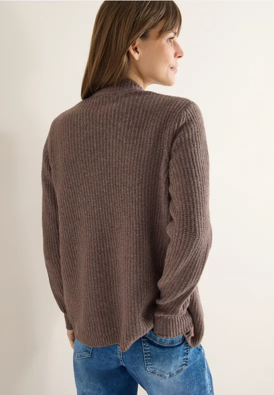 Cardigan mit Struktur mushroom taupe melange