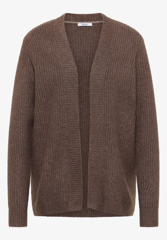 Cardigan mit Struktur mushroom taupe melange