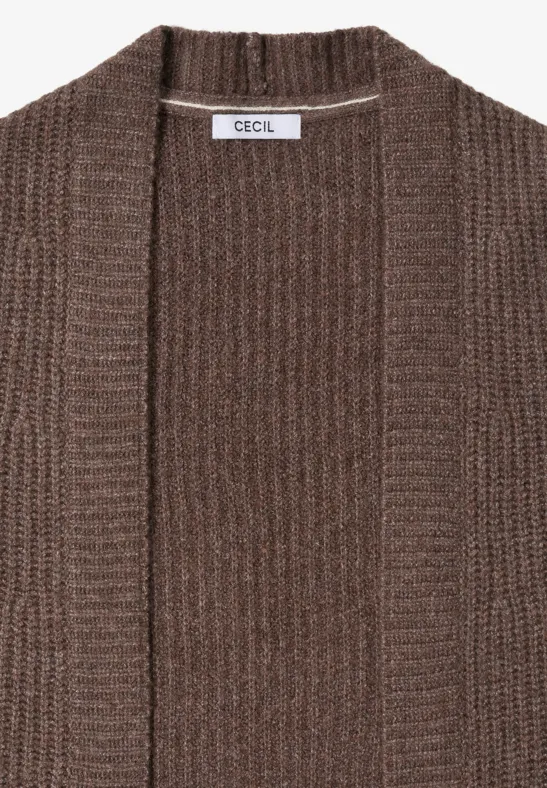 Cardigan mit Struktur mushroom taupe melange