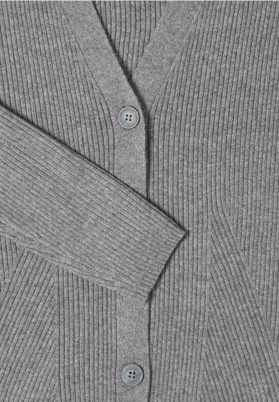 Kardigan w prążki flint grey melange