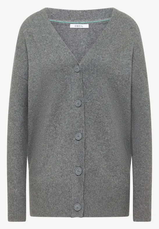 Cardigan avec patte de boutonnage flint grey melange
