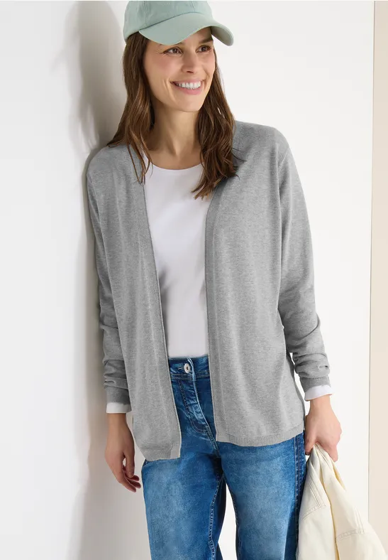 Basic Cardigan mineral grey melange
