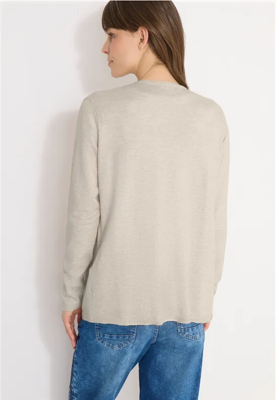 Basic Cardigan egg beige melange