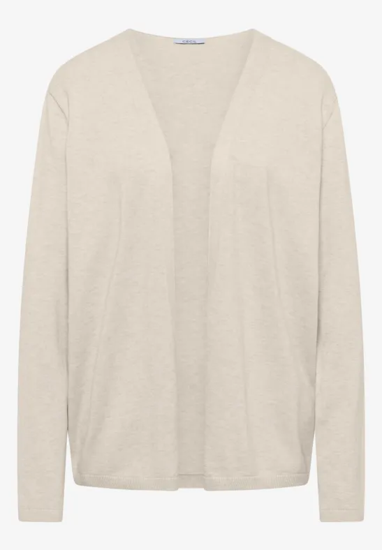 Basic Cardigan egg beige melange