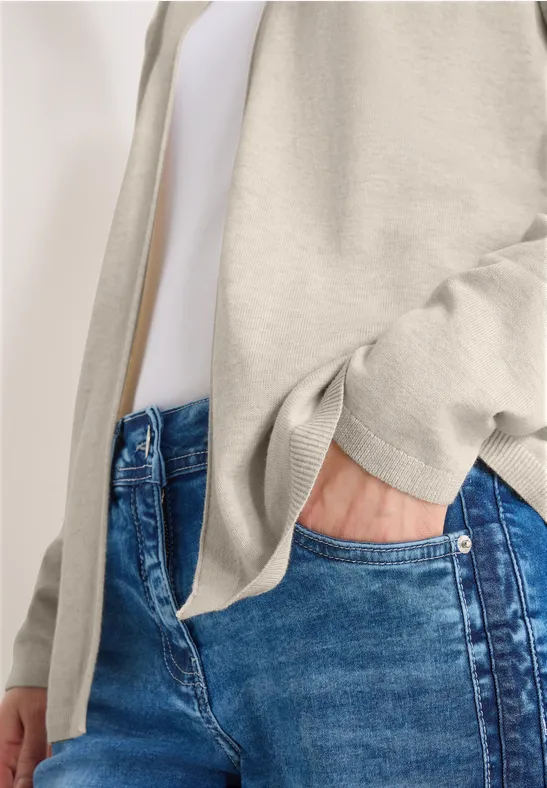 Basic Cardigan egg beige melange