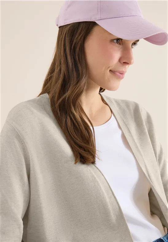 Basic Cardigan egg beige melange