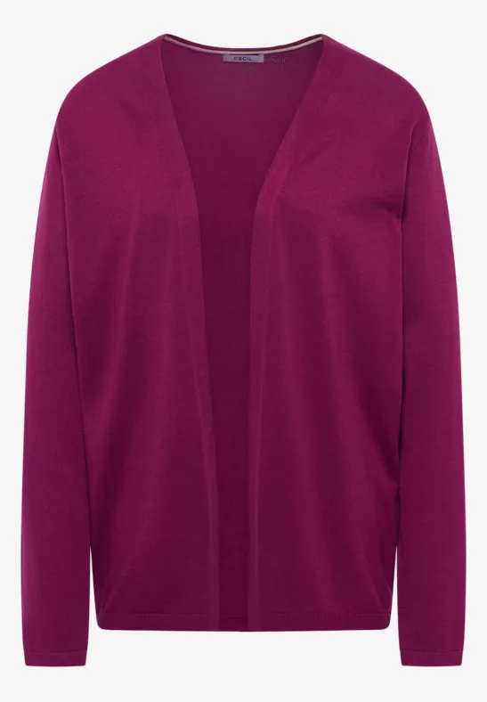 Basic Cardigan magenta purple