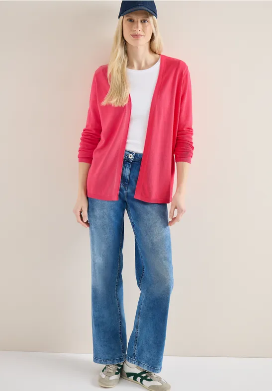 Kardigan Basic geranium red