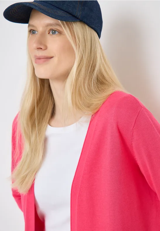 Kardigan Basic geranium red