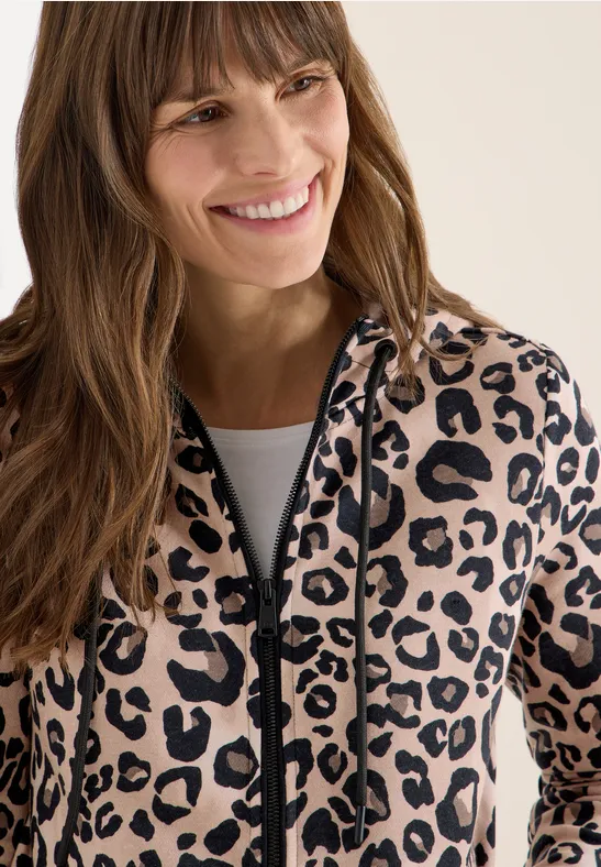 Sweat à capuche Leo urban taupe