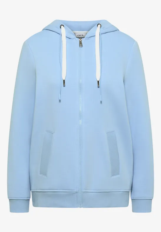 Hoodie Jacke light sky blue