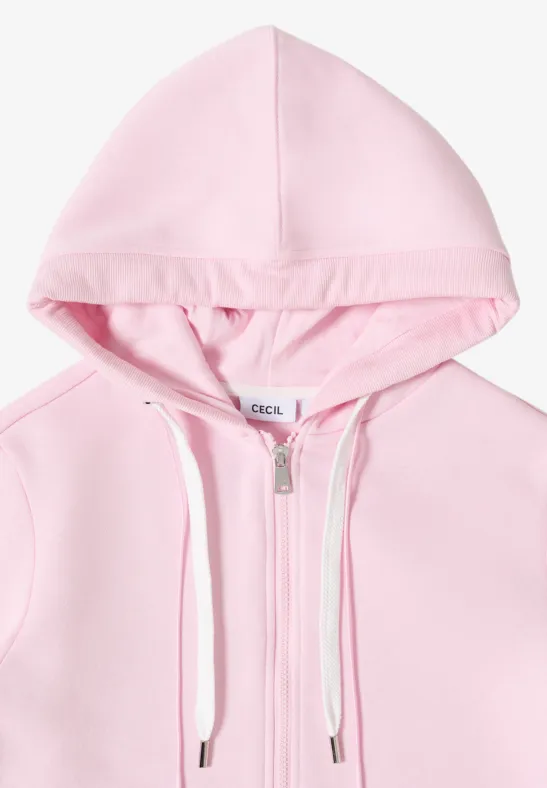 Hoodie Jacke light blush rose