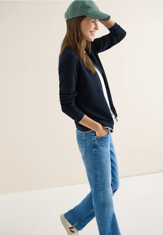 Blouson in effen kleur universal blue