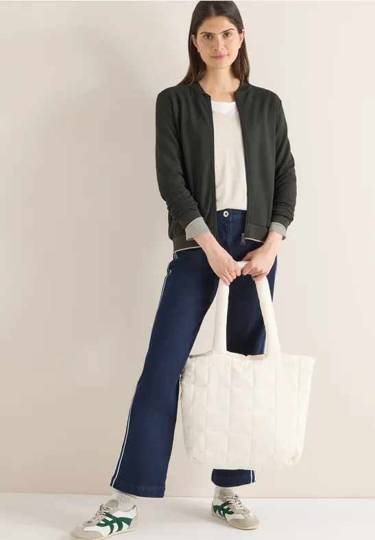 Blouson w jednolitym kolorze raw khaki