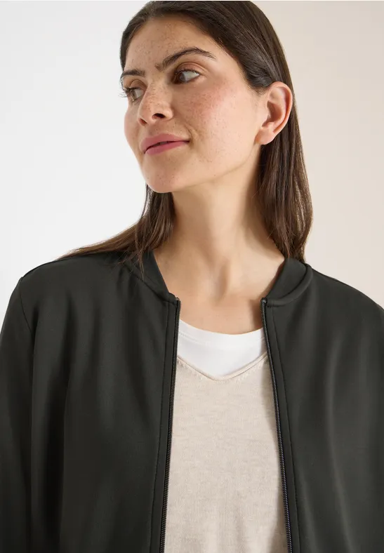 Blouson w jednolitym kolorze raw khaki