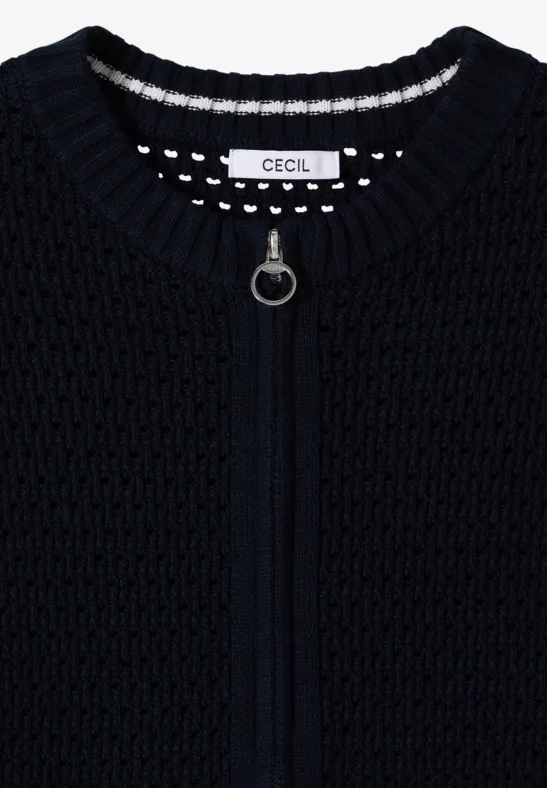 Gehaakt vest universal blue