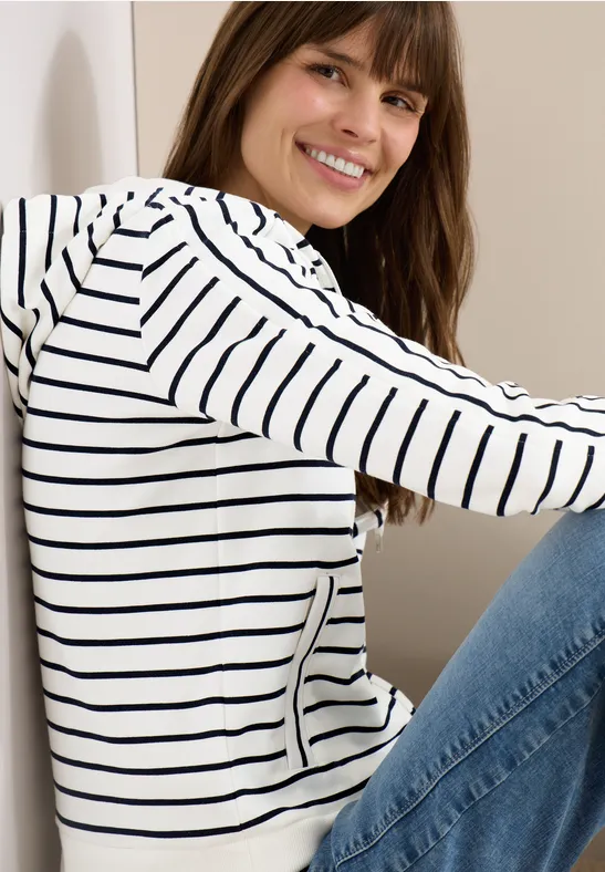 Veste à capuche rayée universal blue