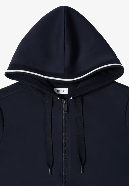 Veste sweat à manches courtes avec capuche universal blue