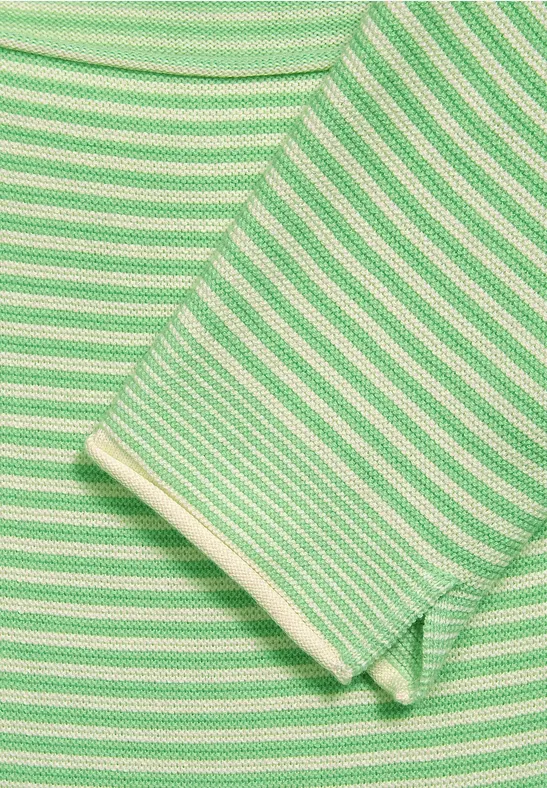 Trui met strepen neon bud green