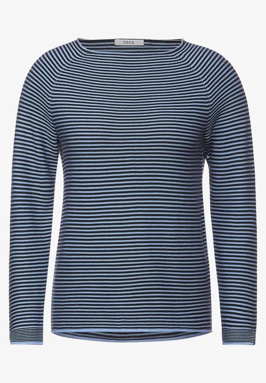 Trui met strepen quiet blue