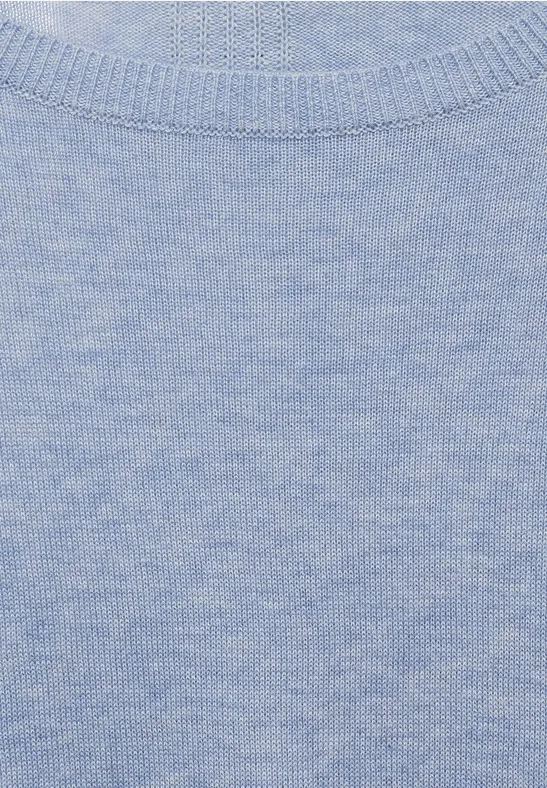 Basic trui light blue melange