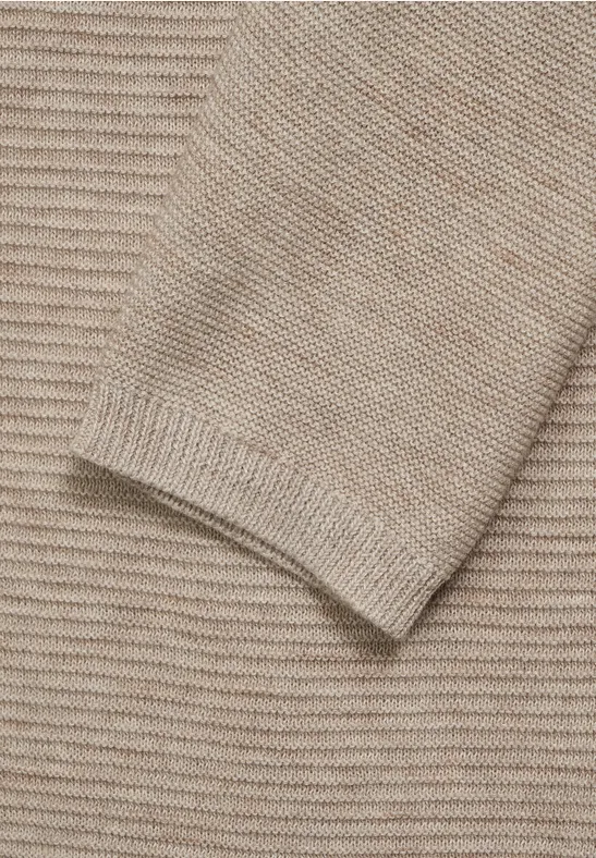 Pullover chiné oak wood beige heather melange