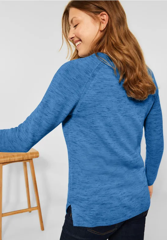Pullover chiné mountain blue heather melange